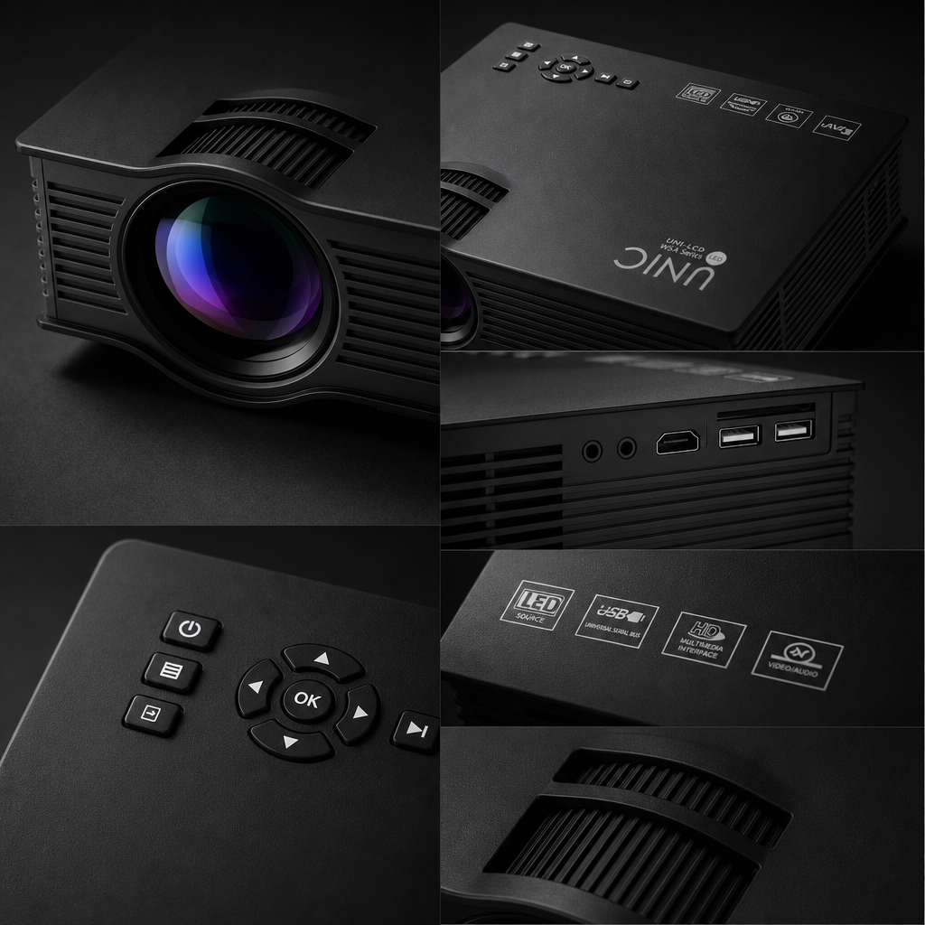 Mini Proyector Portátil 1800 Lúmenes — Cine en Casa para Películas, Series y Videojuegos — foto 4