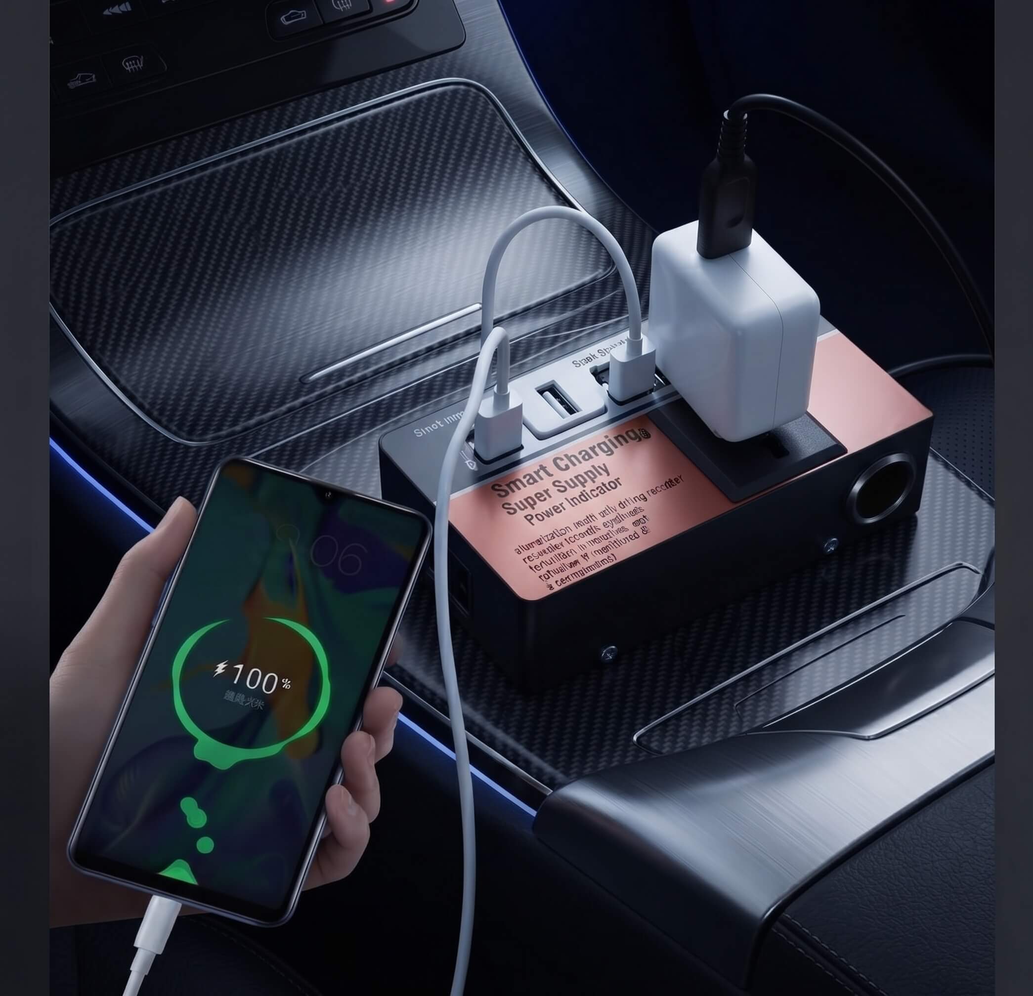 Inversor de Corriente para Auto 1500W — Convertidor 12V/24V a 220V con 4 Puertos USB — foto 4
