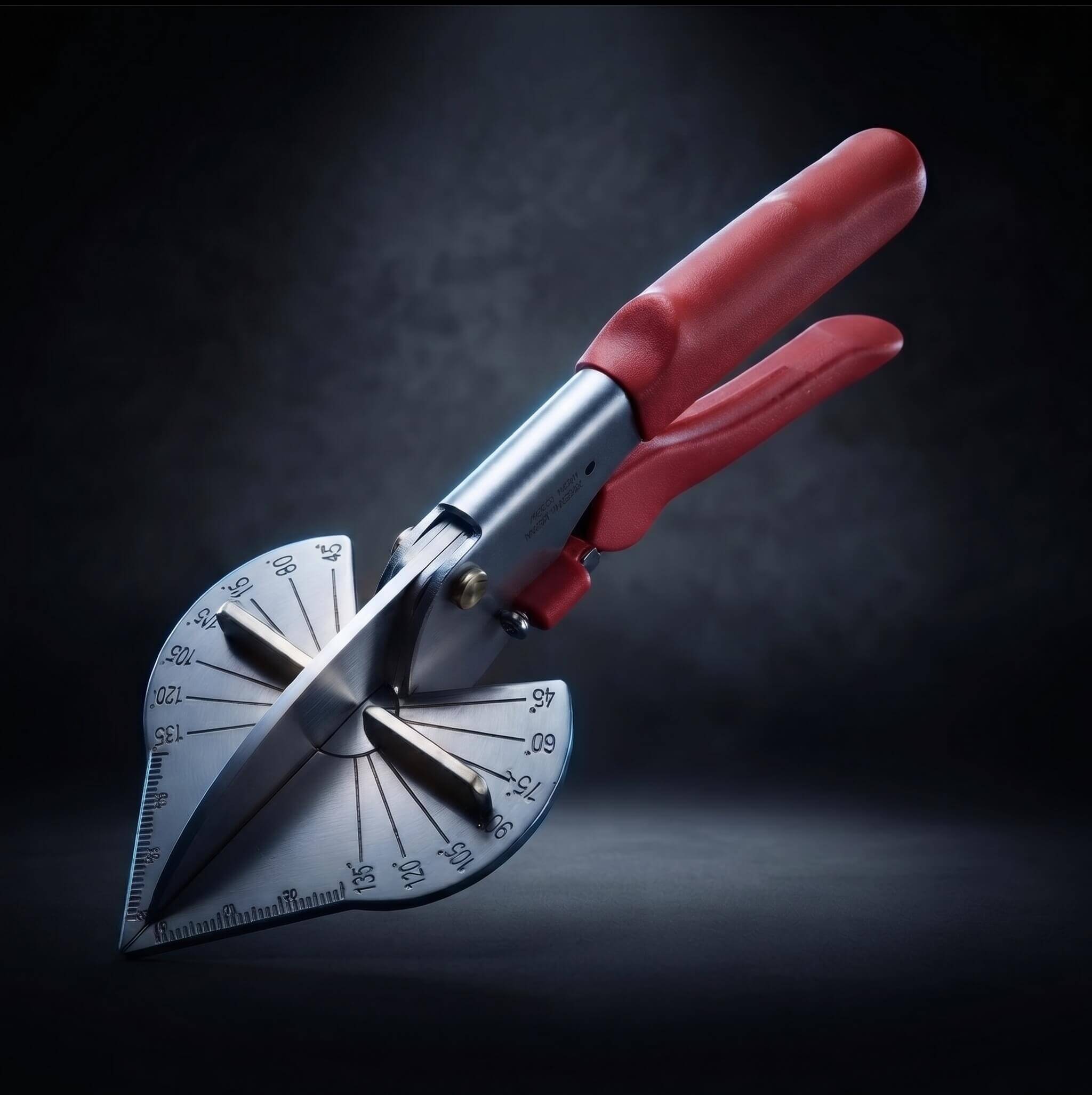 Tijeras de Inglete Multiángulo Ajustables (45°-135°) — Corte Preciso para Molduras, Vinilo y Madera